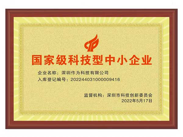 国家级科技型中小企业